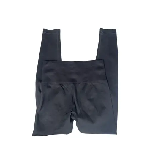 ECHT Black Seamless High Waisted Ribbed Leggings Womens Activewear Small