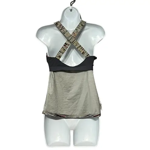 prAna Layna Bra Tank UPF 50+ Crisscross Stretch Activewear Performance Top Small