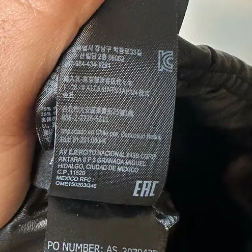 ALLSAINTS  Cora Cycling Shorts Leather Raw Hem Sz 0