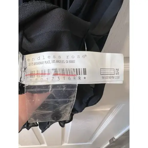 Endless Rose Women’s Crochet Flowy Tank Top Black Size Small NWOT