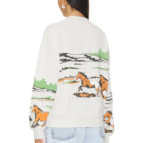 Daydreamer Running Horses Oversized Crewneck Size S New without Tag MSRP $124 - Image 5