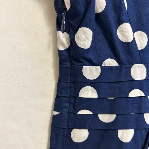 Boden USA Boden Regatta Navy White Polka Dots Dress Size 2P