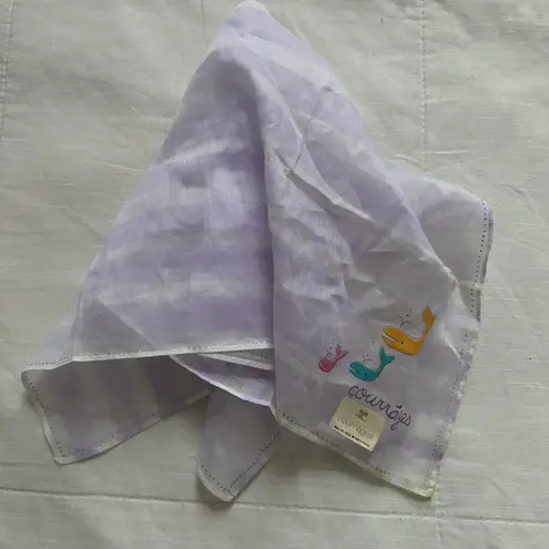 Lavender and white stripe print bandana 0808 Purple