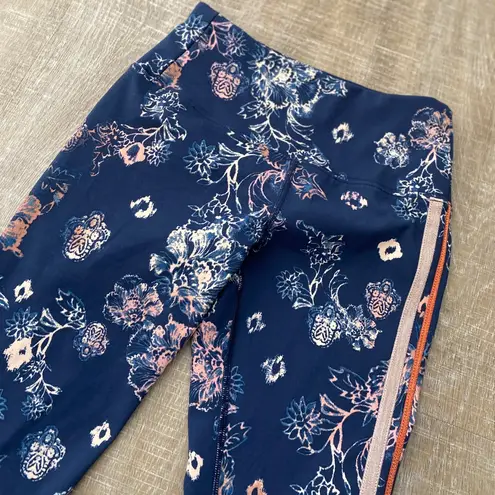Free People Movement FP Movement Free People High-Rise Ankle Freestyle Floral Leggings XS Blue Print