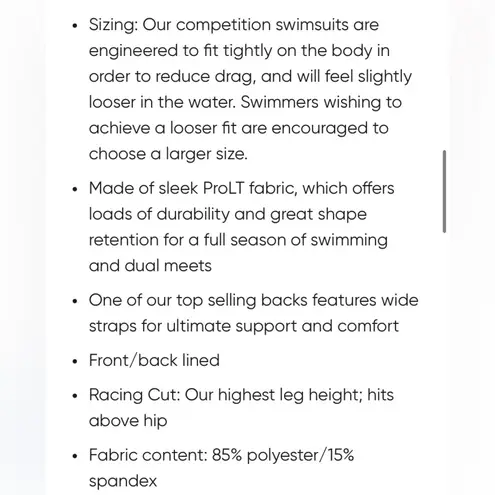 Speedo  Black Athletic Sport 1 Piece Swim Bathing Suit 10