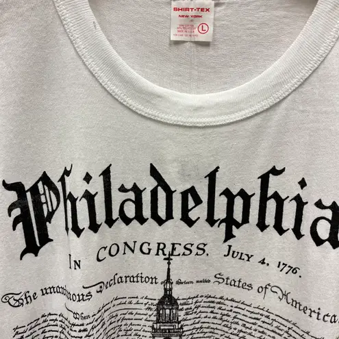Vintage 1990s Philadelphia White Declaration of Independence Graphic T