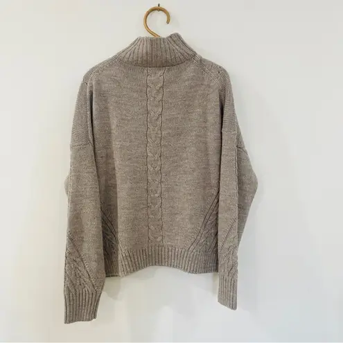 360 Cashmere  wool Alpaca blend half zip sweater in oatmeal