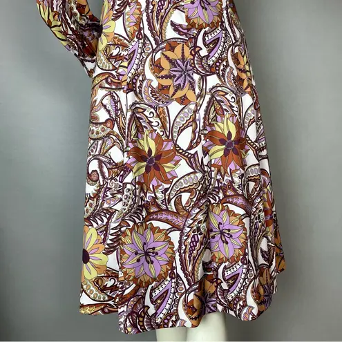 Vintage 1970s Dress Psychedelic Floral Paisley Custom