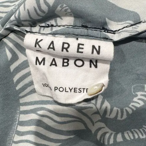 Anthropologie Karen Mabon Animal Pajama Short Sleeve Pajama Top Women’s Small Black