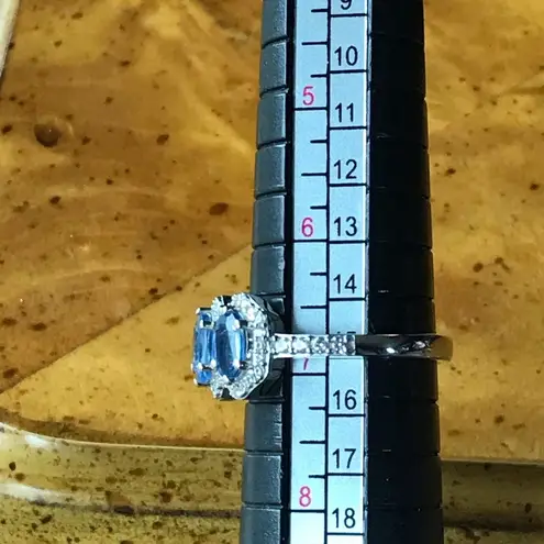 Natural Kyanite Sterling Silver Ring Size 6.75 Blue