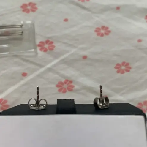 Kay Jewelers Sterling Silver Heart Ruby & Pearl Necklace & Earring Set NWT