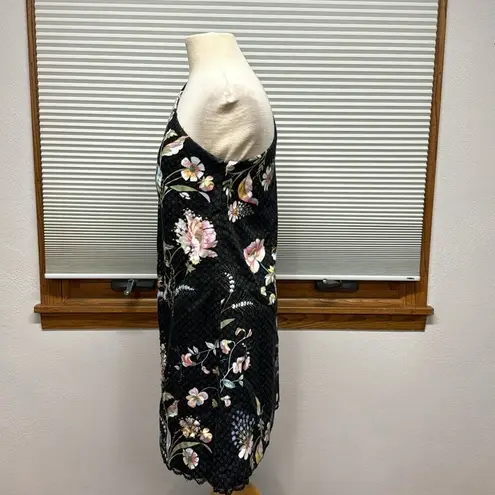 Maeve Anthropologie Ashbury Black Floral Studded One Shoulder Dress