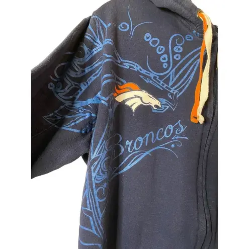 NFL Team Apparel  Denver Broncos NFL Women's‎ Full Zip Up Hoodie Sz S (PTP 19")