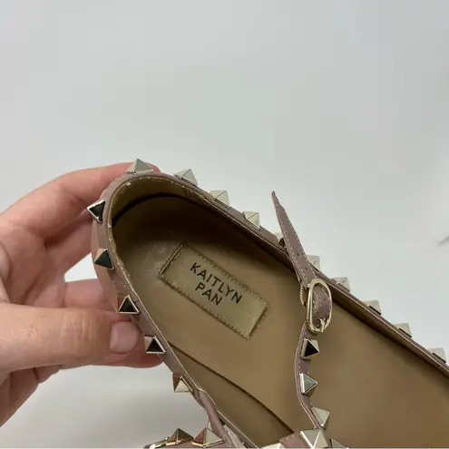 Kaitlyn Pan Studded Flats Size 9.5 Pink
