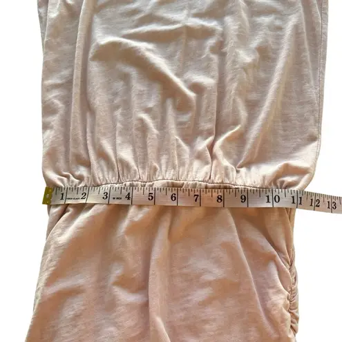 Sundry NWT U-Neck Sleeveless Dress Light Pink Pigment Cashew Ruched Size 1 Small