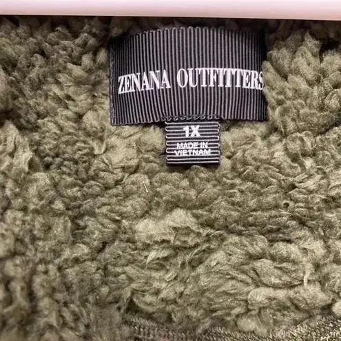 Zenana Outfitters 🆕Dark Olive Fuzzy Pullover 1X🆕