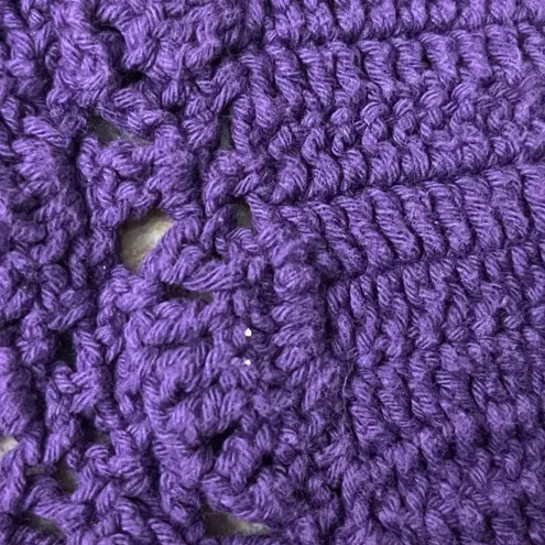 Womens Purple Crochet Handmade Festival Boho Gypsy Outdoor Crop Top One Size