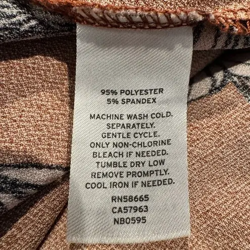 14th & Union NORDSTROM Tie Front Skirt in Rust Sequoia Santa Fe Floral Sz L - Image 4