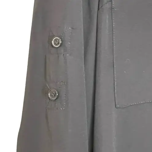 EXPRESS  Portfolio Shirt Dress Size Small Black Lined Womens Roll‎ Tab Sleeves