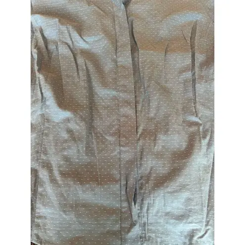 Lane Bryant Women's Blue Button-Up Shirt L Collared Long Sleeve Hidden Button