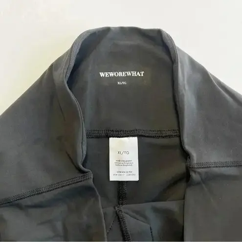 We Wore What Lace Up Biker Shorts Corset Details Black High Rise XL NWT