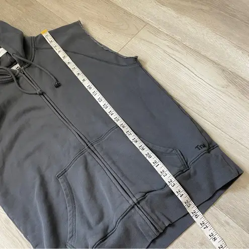 TNA Sleeveless Hoodie Jacket boyfriend full zip womens Gray (xxsmall) athleisure Size XXS