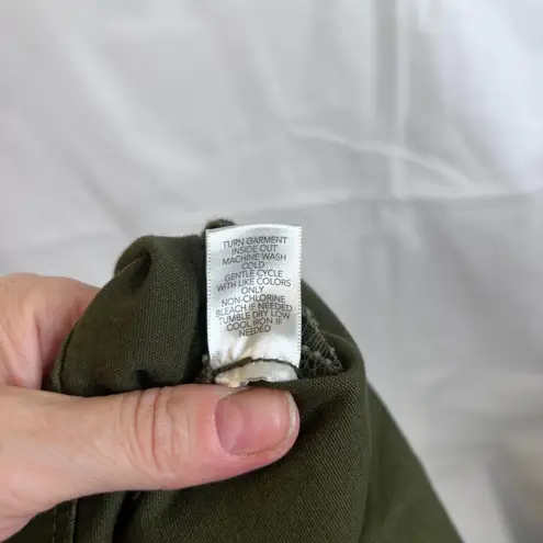 Christopher & Banks Cotton Straight Skirt NWT Green Cotton Western Flair Size 4