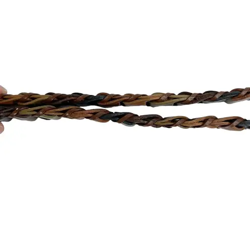 Genuine Leather Neutral Colors Interlocking Gold Buckle Belt