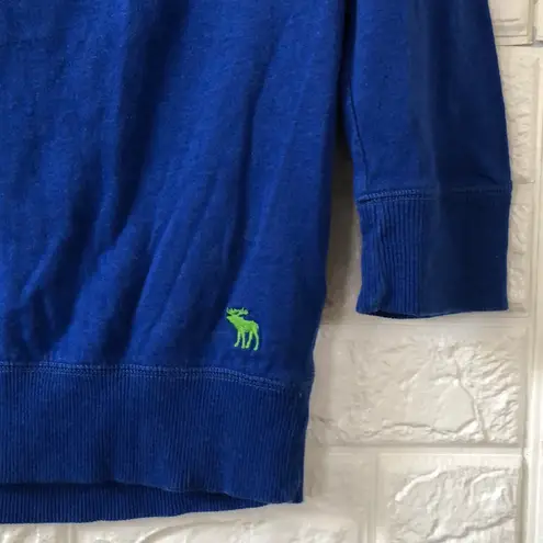 Abercrombie & Fitch Abercrombie Fitch royal blue 3/4 sleeve ribbed bottom top women’s size‎ S small - Image 3