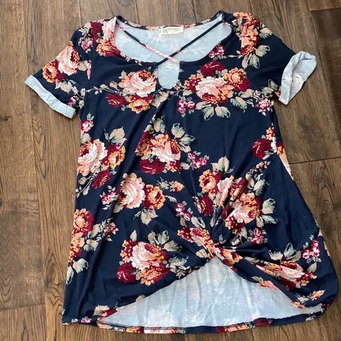 Twenty Second Floral Twistknot Boutique Top