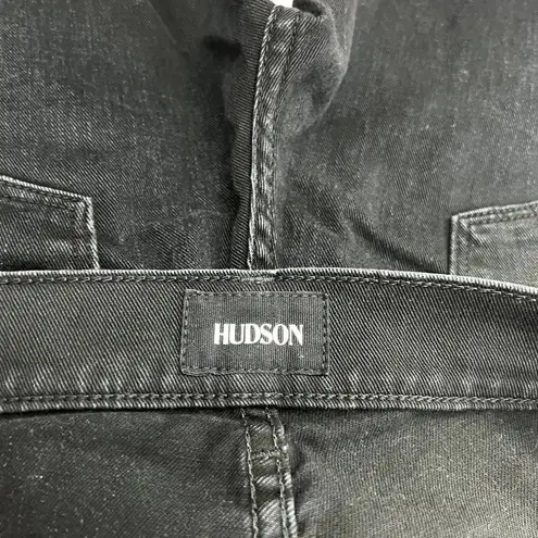 Hudson Jeans Hudson Riley Grommet Studded Slim Boyfriend Jeans in Stellar Black Size 25