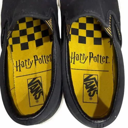 Vans x Harry Potter Shoes Womens 7.5 Black Hufflepuff Classic Slip On Streetwear