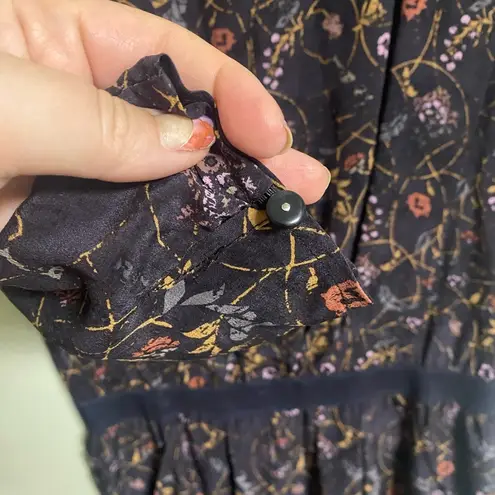 Peruvian Connection  Samarkand Silk Dress Size 6 3/4 Dolman Sleeves Elastic Waist