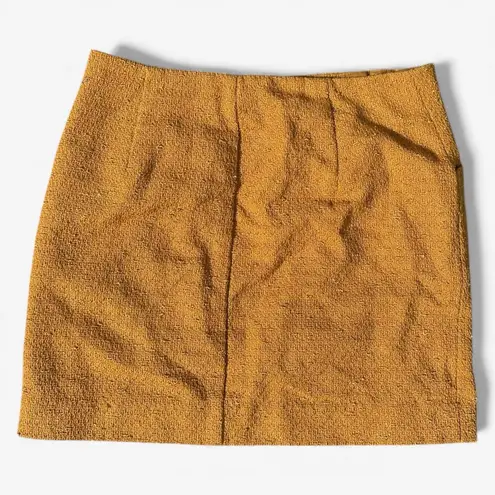 Outback Red Mustard Textured Mini Skirt Size 6