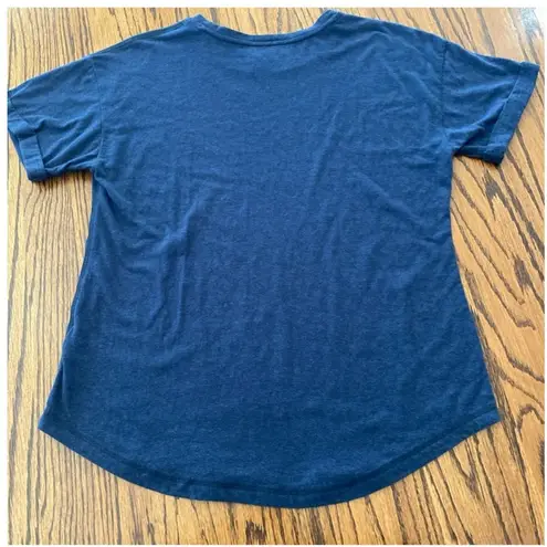 Saturday Sunday Anthropologie Top Womens Small Embroidered Tee Top Blue Casual