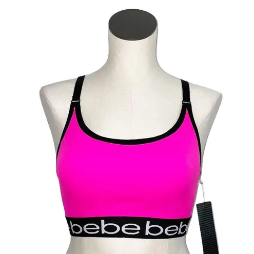 Bebe NWT  Sport Contrast Stripe Seamless Sport Bra