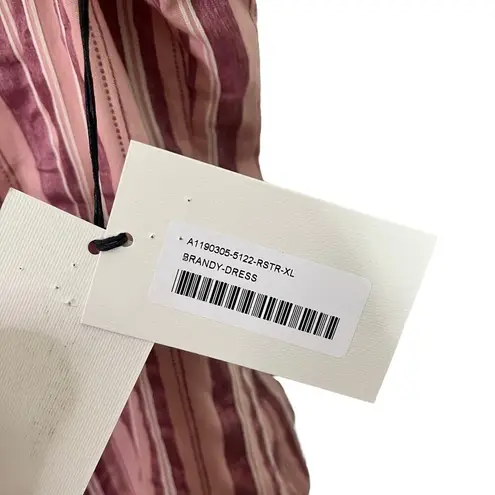 Alexis NWT Brandy Mini Dress Women’s Size XL Rose Stripe Ruffle Cotton Linen