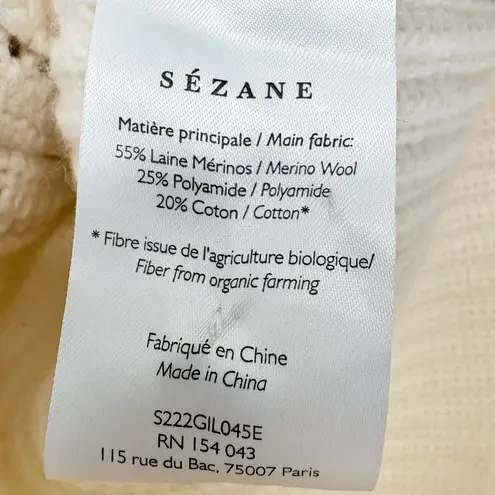 Sézane Moira Cardigan Jumper Sweater | Sz Small | Ecru (Off White)