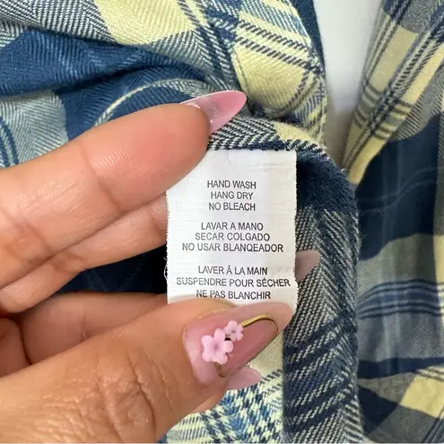 Rails Hunter Plaid Flannel Shirt Blue Cream XS — Soft Button Down Classic Casual