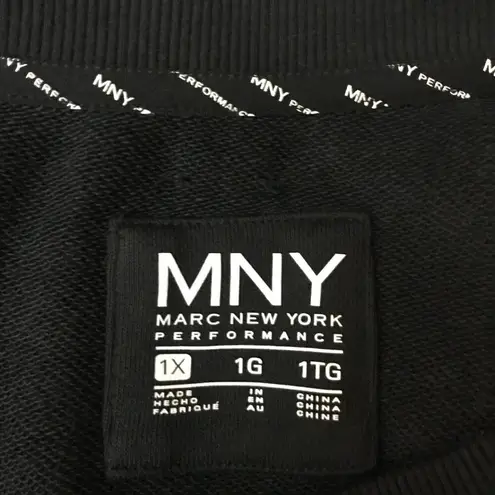 Marc New York Black Short Sleeve Sweatshirt Dress NWT 1X