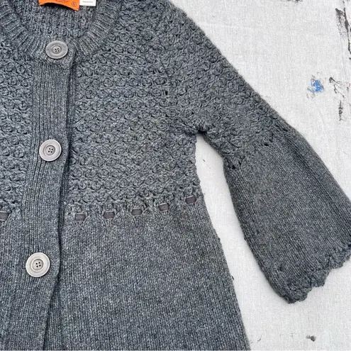 Juicy Couture Vintage  Knit Grey Button Down Sweater Cardigan