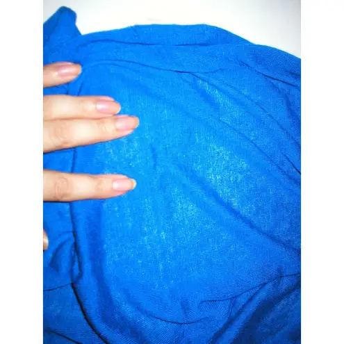 Alternative Apparel NWT Open Cardigan Jacket L Wrap New Blue Womens Linen Blend