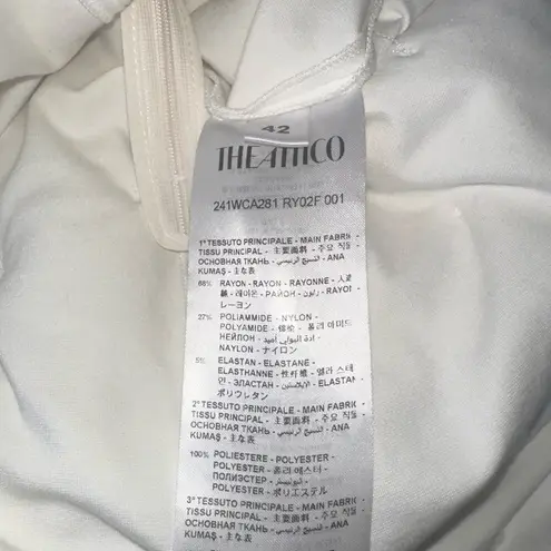 NWT The Attico Fujiko White Feather Trim Sleeveless Mini Dress IT 42 US M Size M