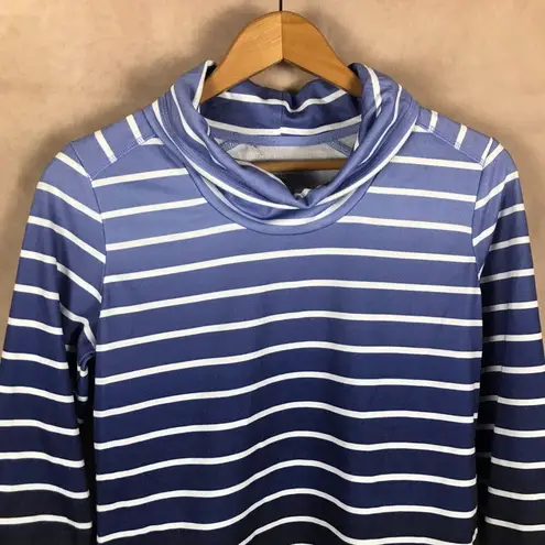 Karen Scott Dip-dyed Striped Cowl Neck Sweatshirt XS