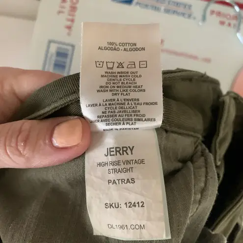 DL 1961 | Jerry High Rise Vintage Straight Crop Jean Green 27