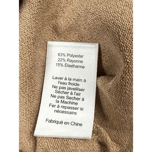 ASTR the Label Knit Pullover Top Casual Long Sleeve Brown Asymmetric Hem M Size M