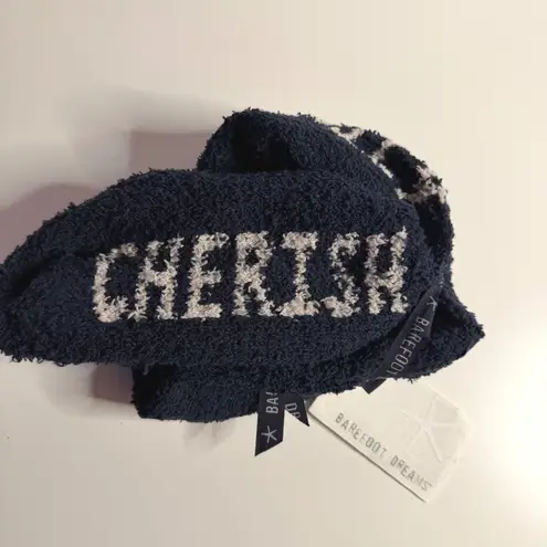 Barefoot Dreams CozyChic Socks Cherish Your Family Indigo Size One Size Hygge