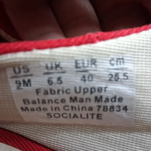 Life Stride NWOT Red Espadrille Slingback Sandals