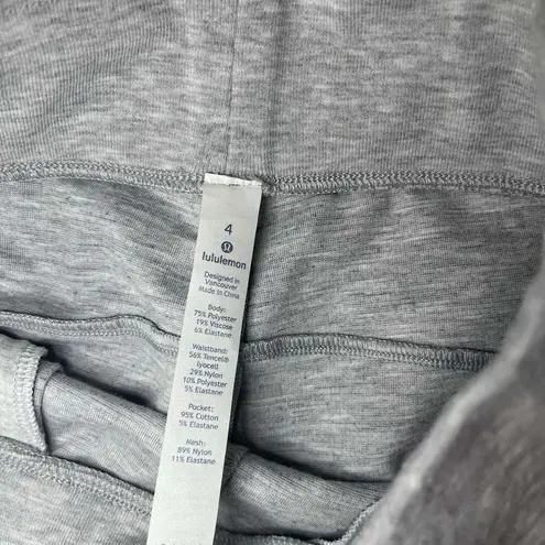 Lululemon Can You Feel The Pleat Crop *21" Gray Size 4