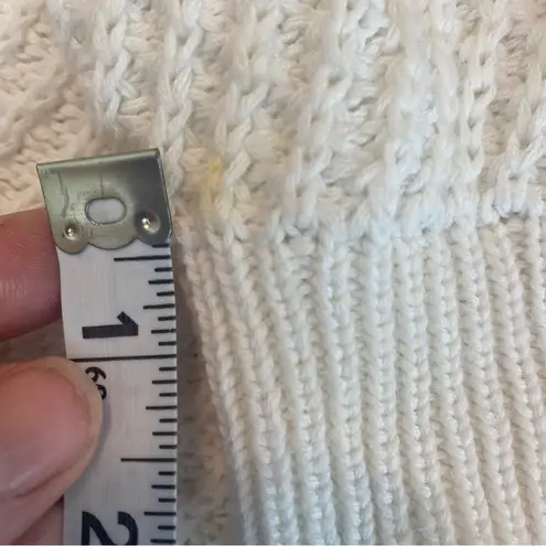 Treasure & Bond Tuck Stitch Oversized 100% Cotton Sweater Ivory Size Medium